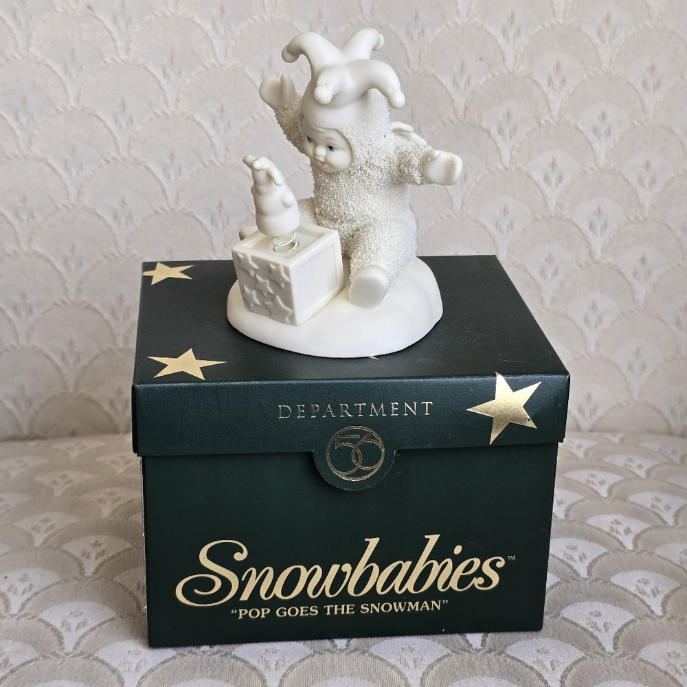 Dept. 56 Snowbabies "POP GOES THE SNOWMAN" in Original Box Starlight Games